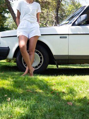 Jungmaven Makena 100% Hemp Short Washed White Size M Medium